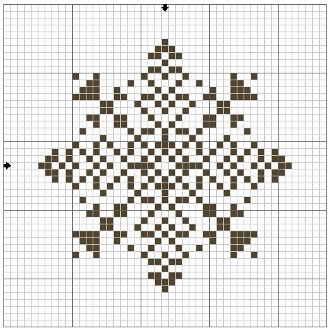 Новогодняя вышивка. Снежинки.