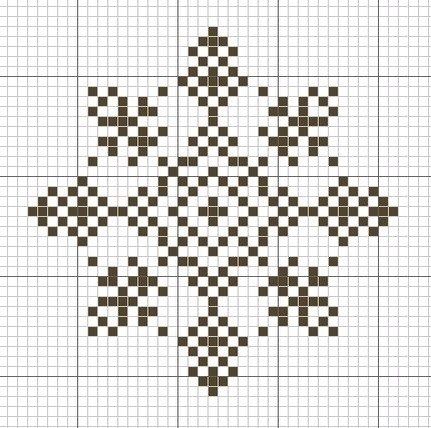 Новогодняя вышивка. Снежинки.