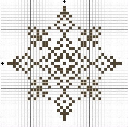 Новогодняя вышивка. Снежинки.