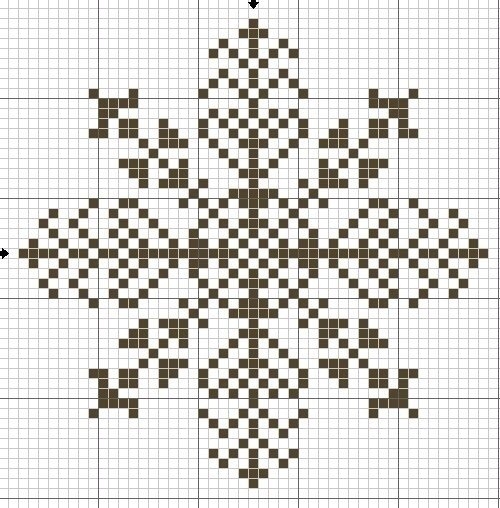 Новогодняя вышивка. Снежинки.