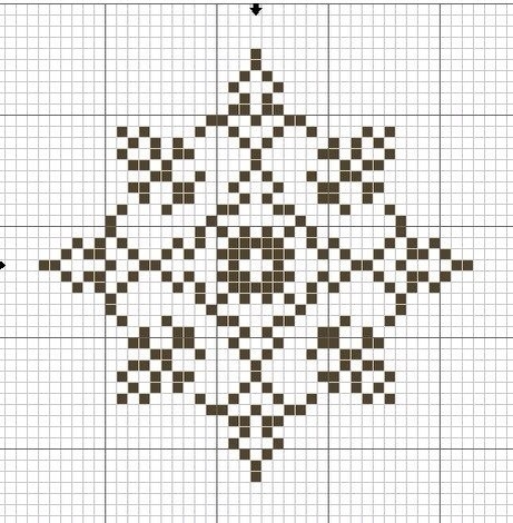 Новогодняя вышивка. Снежинки.