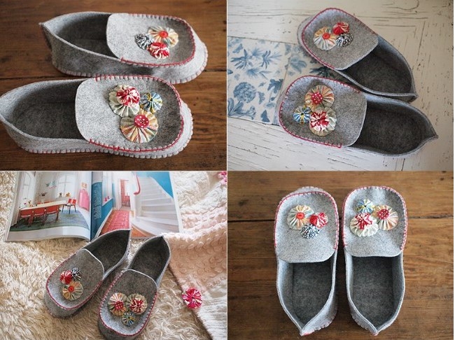 Шьем тапочки из фетра Шьем тапочки из фетра