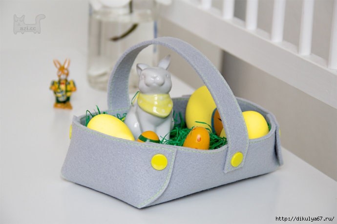 Корзинка из фетра. Мастер-класс