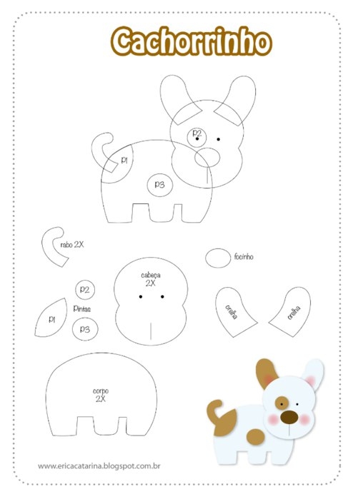 Игрушки из фетра. Выкройки