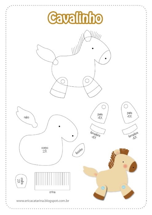 Игрушки из фетра. Выкройки