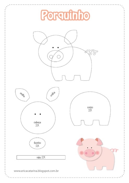 Игрушки из фетра. Выкройки