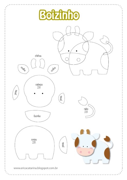 Игрушки из фетра. Выкройки