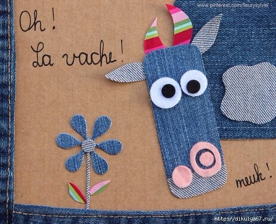 Аппликации из джинсовой ткани