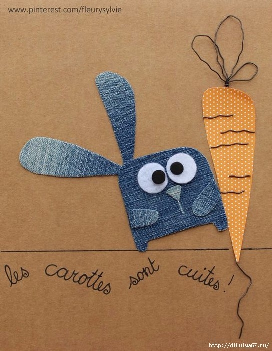 Аппликации из джинсовой ткани