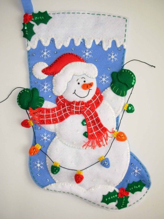 Новогодние сапожки из фетра