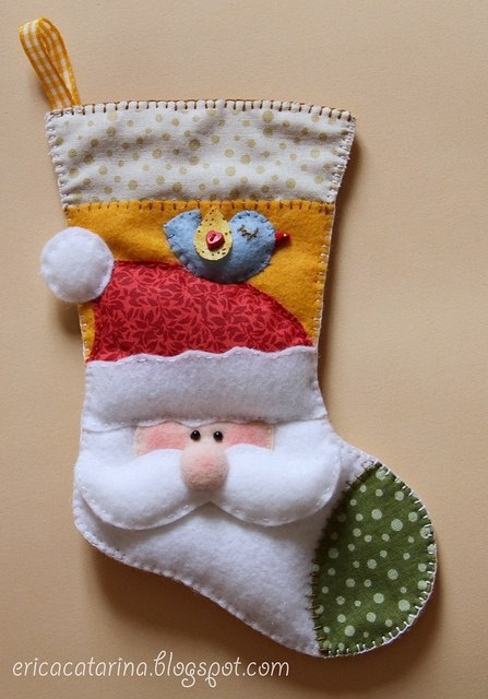 Новогодние сапожки из фетра