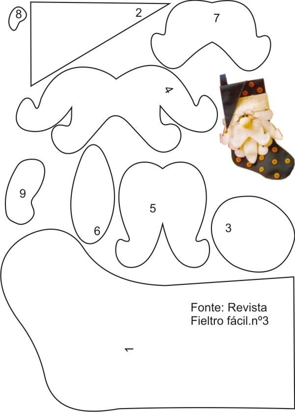 Новогодние сапожки из фетра