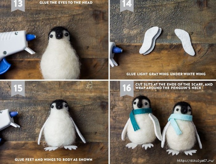 Пингвинчики из фетра и войлока