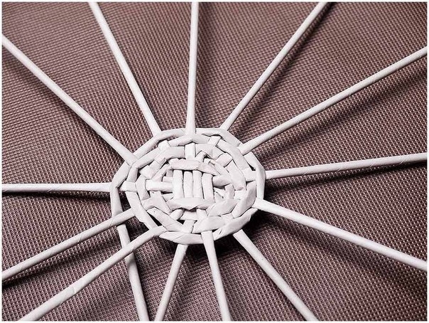 Корзинка из газетных трубочек