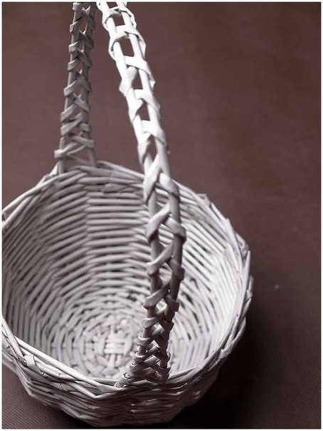 Корзинка из газетных трубочек