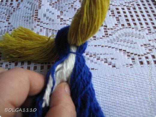 Синичка из пряжи. Мастер-класс