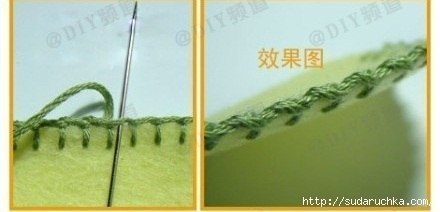 Петельный шов для фетра - варианты