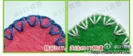 Петельный шов для фетра - варианты