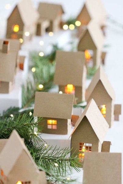 Бумажные домики. Шаблоны