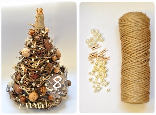 Елочка из прутиков.