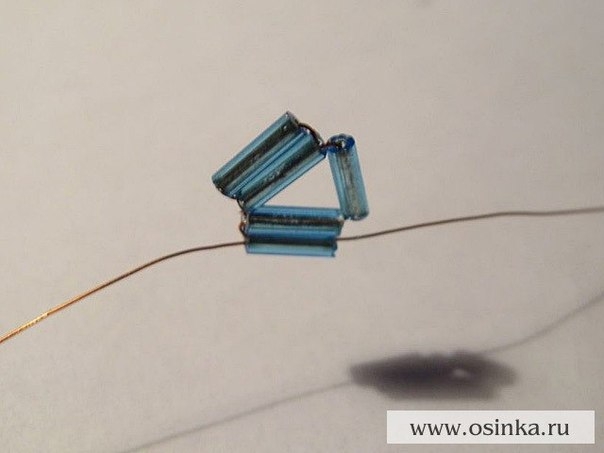 Снежинка из бисера. Мастер-класс.