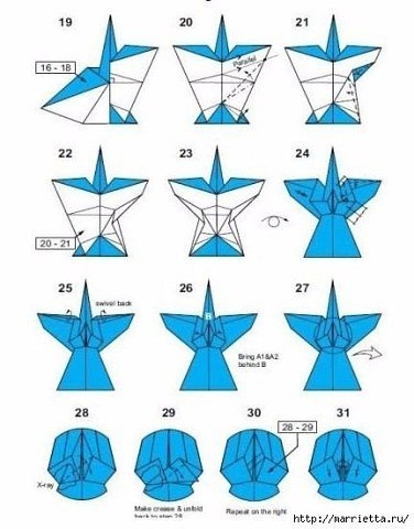 Ангел из бумаги в технике оригами Ангел из бумаги в технике оригами