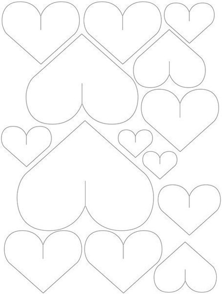 Декорируем стену сердцами