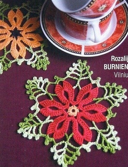 Схема салфетки из мотивов