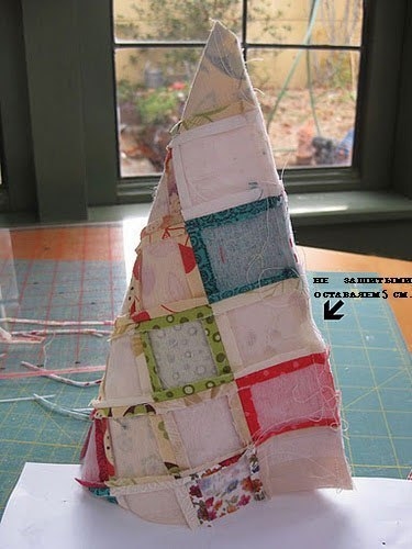 Шьем елку в лоскутной технике