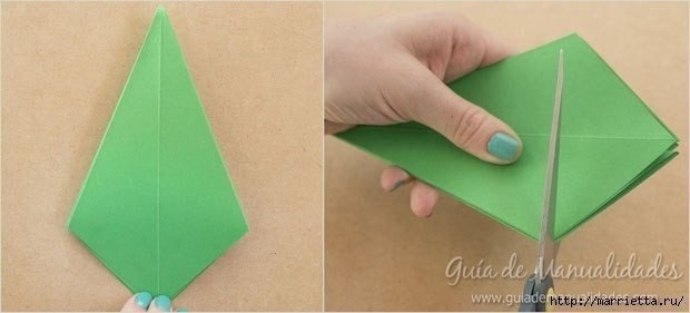 Новогодние елочки из бумаги в технике оригами