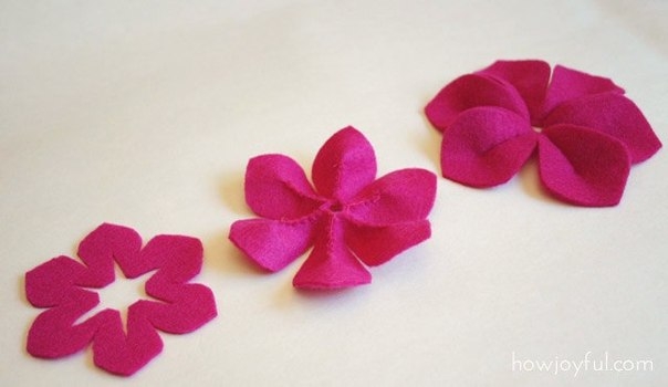 Цветы из фетра от Joy Kelley. МК.