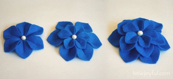 Цветы из фетра от Joy Kelley. МК.