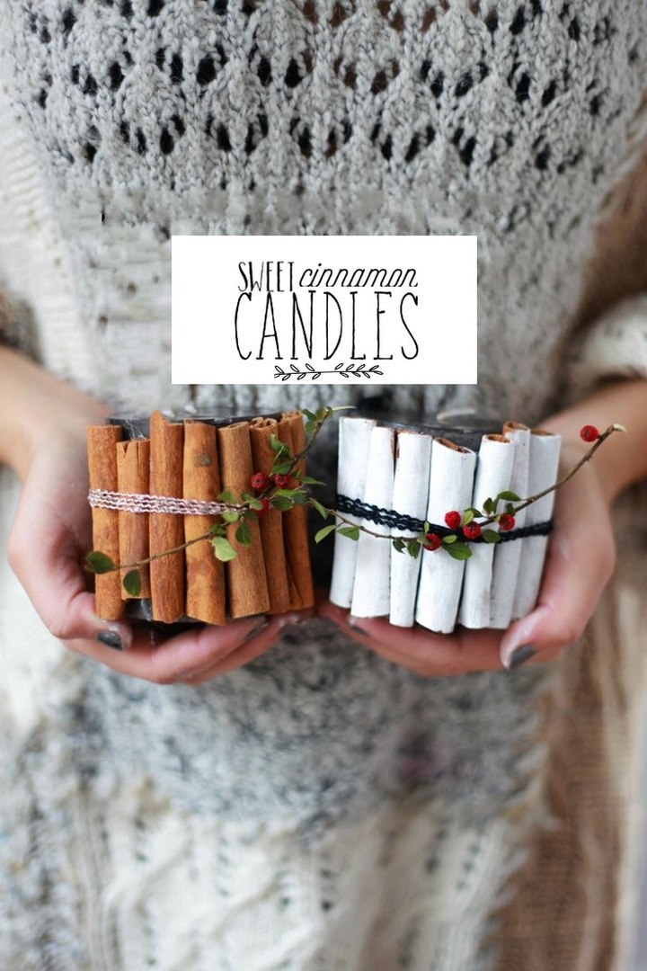 Декор палочками корицы