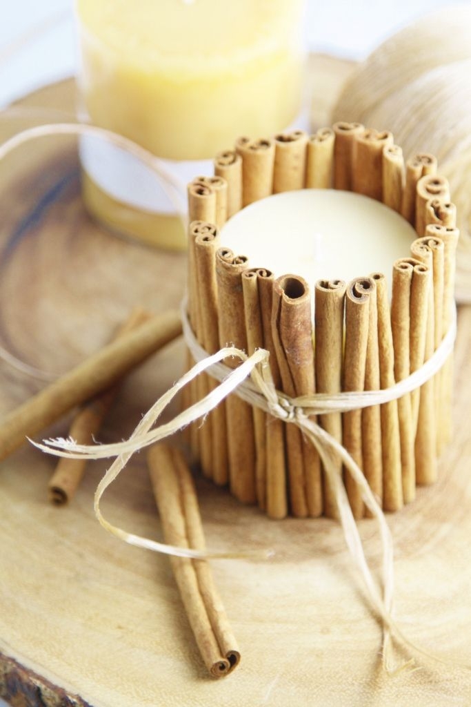 Декор палочками корицы