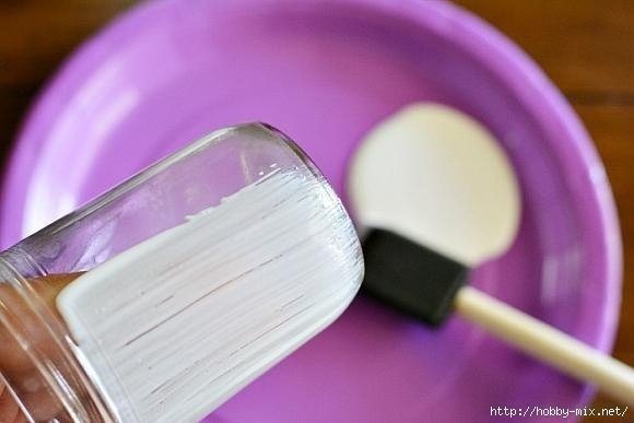 Простой и милый новогодний подсвечник из баночки. МК. Простой и милый новогодний подсвечник из баночки. МК.