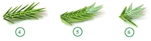 Собираем елочку оригами