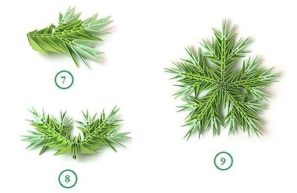 Собираем елочку оригами