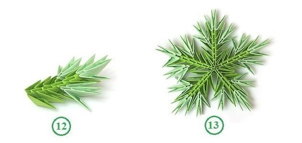 Собираем елочку оригами