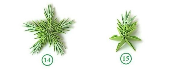 Собираем елочку оригами