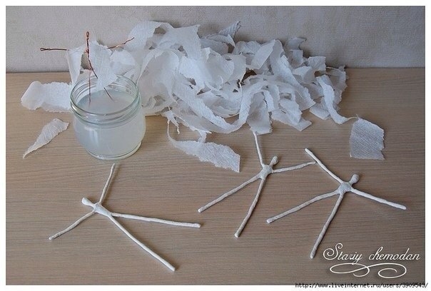 Балерины из салфеток.