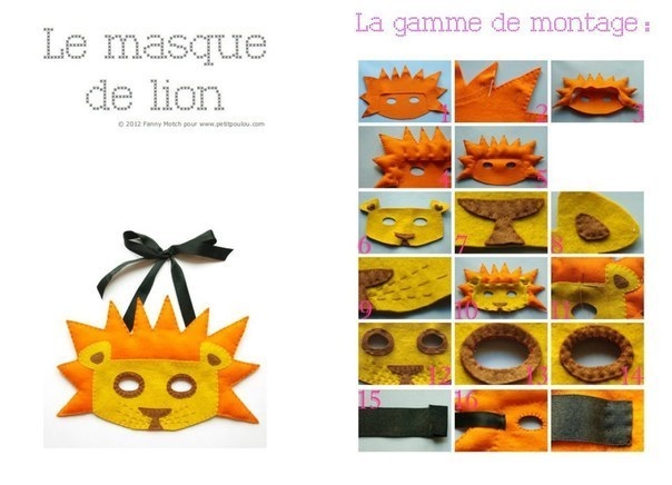 Новогодние маски малышам. Выйкройки.