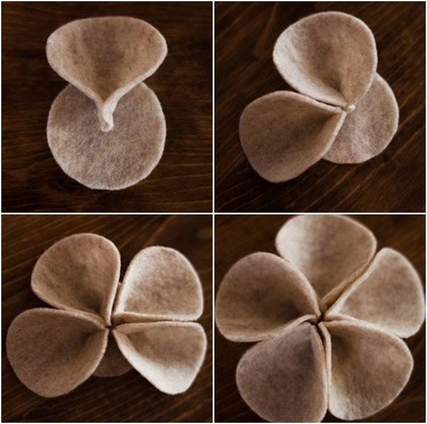 Фетровые цветы для декора