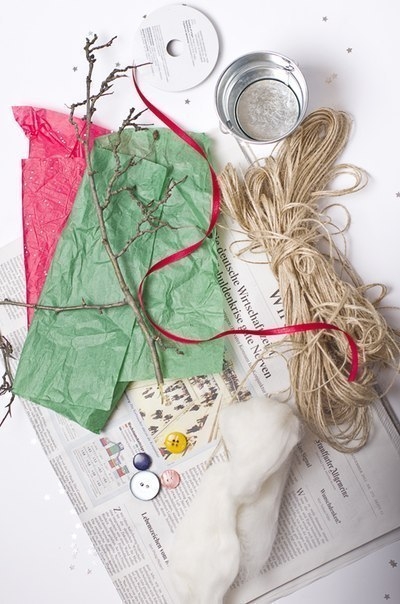 Елочки из ваты.