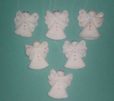 Ангелы из ватных дисков