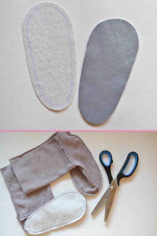 Шьем из флиса домашние сапожки-зайчиков