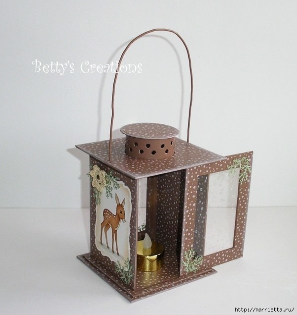 Новогодний фонарик из картона. Мастер-класс