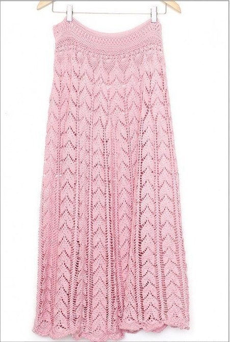 Вязаная длинная юбка