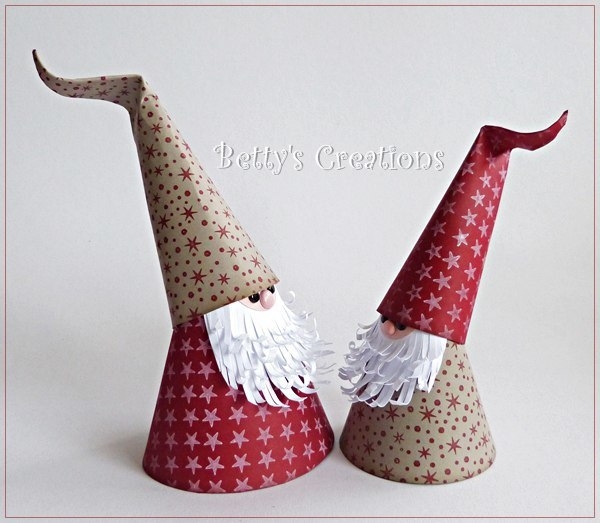 Новогодние гномики из бумаги