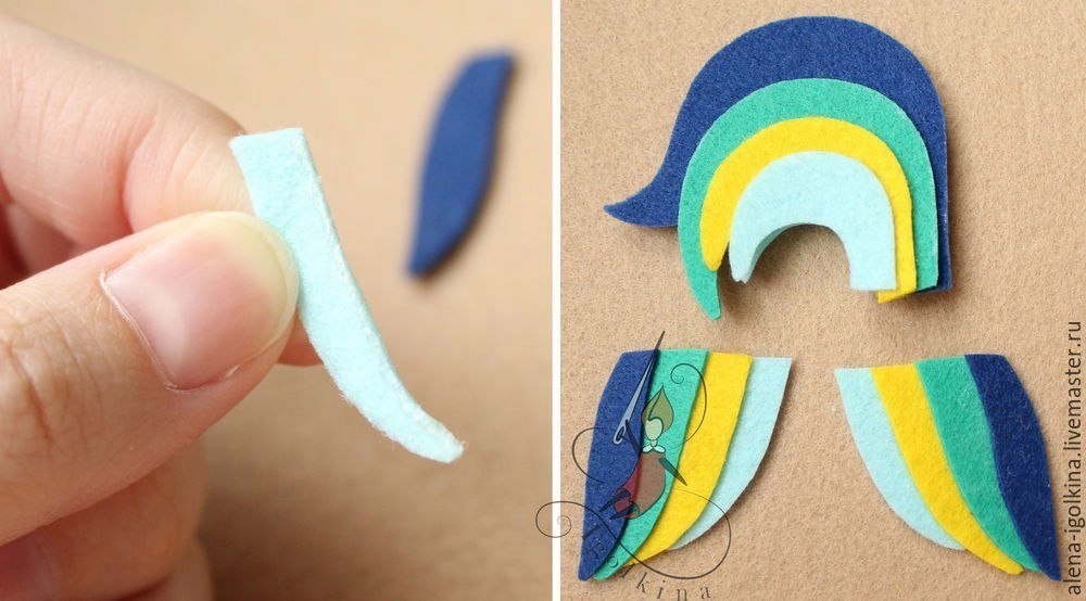 Шьем петуха из фетра