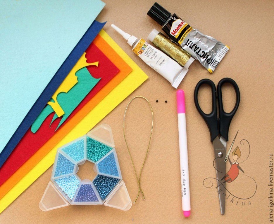 Шьем петуха из фетра